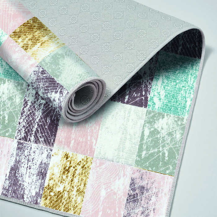 Mijölnir KT411 Juego de Alfombrillas de Baño 100% Poliéster Suaves Antideslizantes Antibacterianas 50x60cm 60x100cm